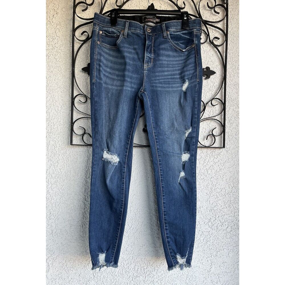 Torrid Sky High Skinny Jeans - Size 12R - Medium Dark Wash Blue
